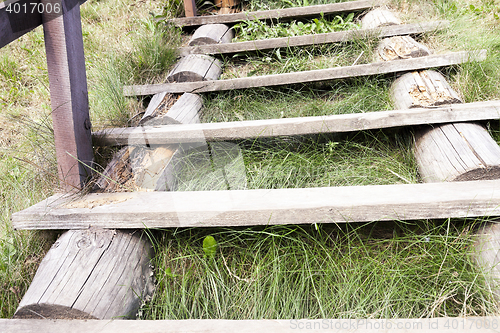 Image of Old wooden ladder