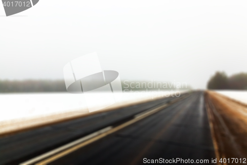Image of road in the winter