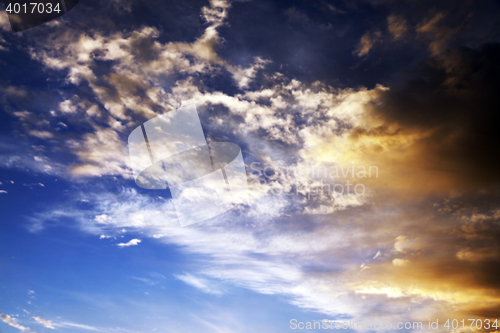 Image of photographed the sky with clouds