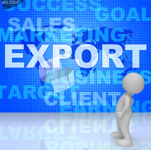 Image of Export Word Shows Sell Overseas 3d Rendering