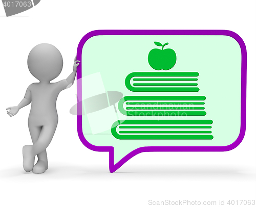 Image of Education Bubble Indicates Studying Learning 3d Rendering
