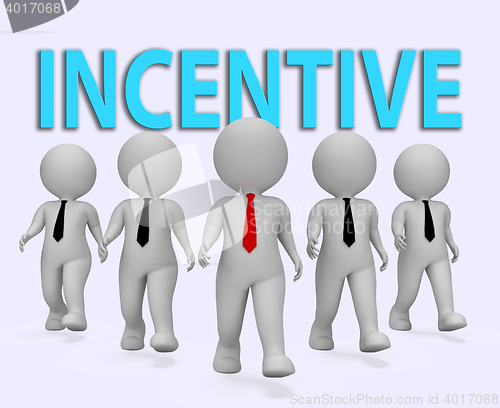 Image of Incentive Businessmen Represents Induce Rewards 3d Rendering