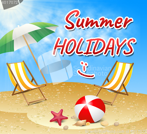 Image of Summer Holidays Represents Holiday Getaway And Break