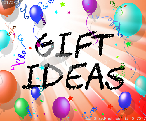 Image of Gift Ideas Represents Giftbox Giving And Celebration