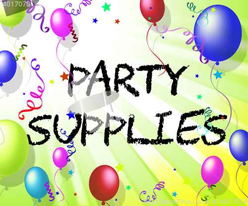 Image of Party Supplies Represents Celebration Shopping And Products