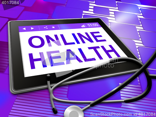 Image of Online Health Shows Medical Wellbeing 3d Illustration