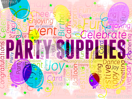 Image of Party Supplies Represents Partying Shopping And Products