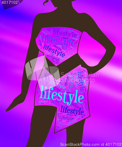 Image of Lifestyle Lady Shows Life Choice And Healthy Living