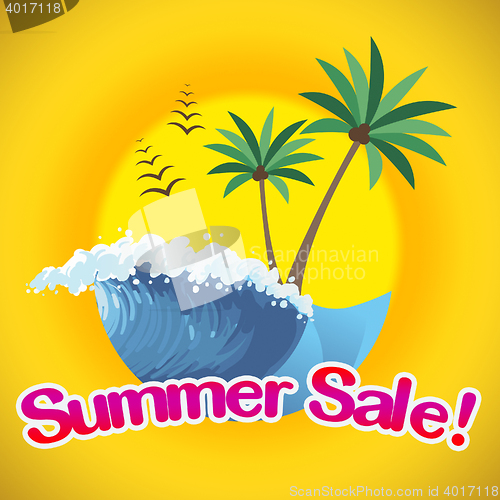 Image of Summer Sale Represents Summertime Discounts And Promo