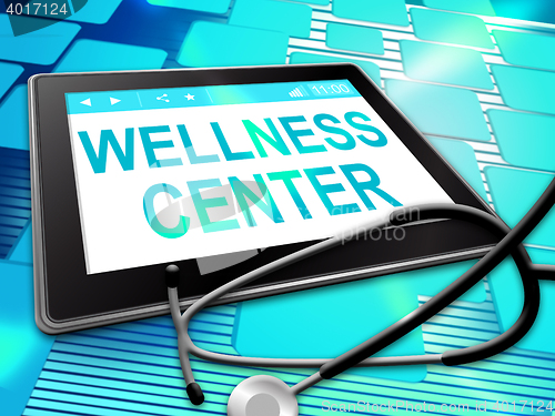 Image of Wellness Center Indicates Health Clinic 3d Illustration