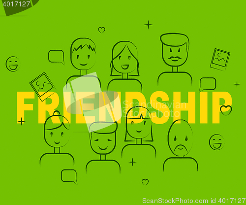 Image of Friendship People Indicates Friendly Buddies And Togetherness