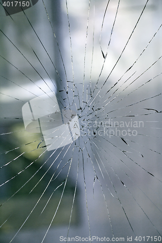 Image of Broken glass on the window