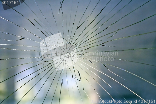 Image of Broken glass on the window