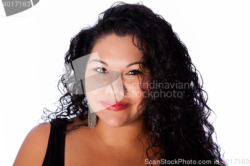 Image of Beautiful happy face of latina