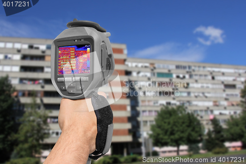 Image of Recording Residential Buildings With Thermal Camera