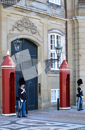 Image of COPENHAGEN, DENMARK - AUGUST 15, 2016: Danish Royal Life Guards 