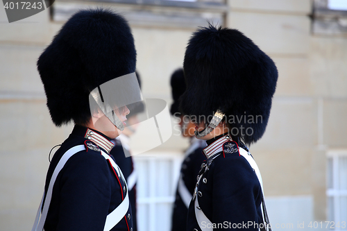 Image of COPENHAGEN, DENMARK - AUGUST 15, 2016: Danish Royal Life Guards 