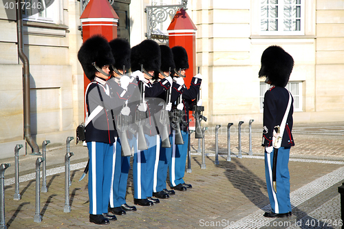 Image of COPENHAGEN, DENMARK - AUGUST 15, 2016: Danish Royal Life Guards 