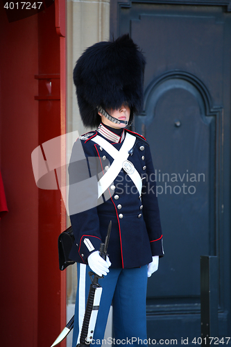 Image of COPENHAGEN, DENMARK - AUGUST 15, 2016: Danish Royal Life Guard o