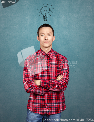 Image of Asian Man With Folded Hands