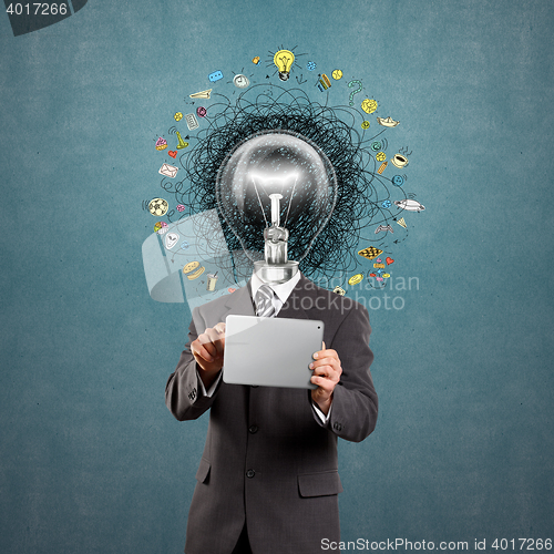 Image of lamp head man have got an idea