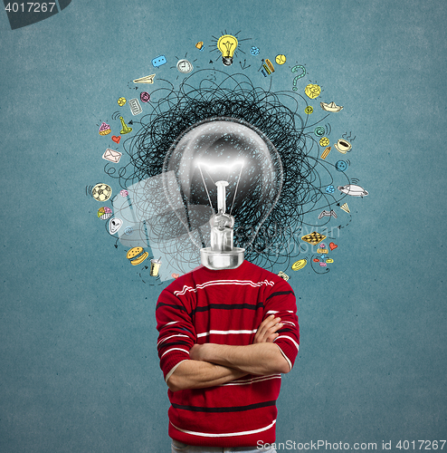 Image of lamp head man have got an idea