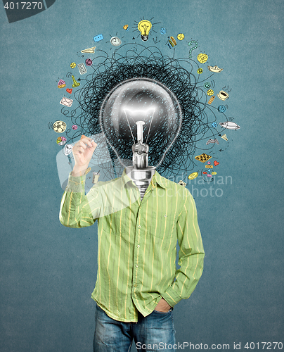 Image of lamp head man have got an idea