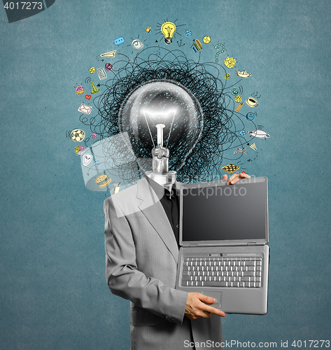 Image of lamp head man have got an idea