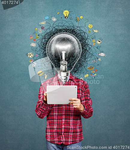 Image of lamp head man have got an idea