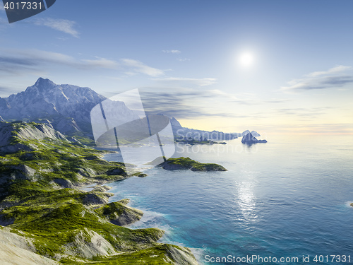 Image of fantasy coast landscape