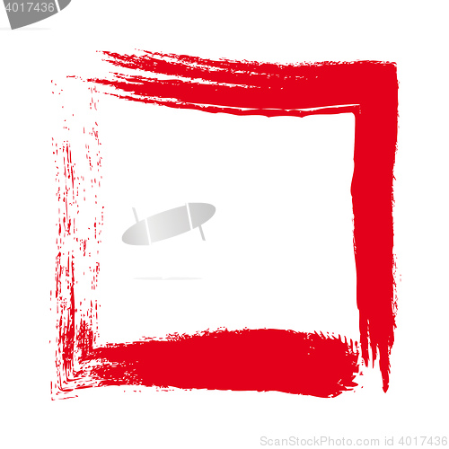 Image of a red square hand drawn