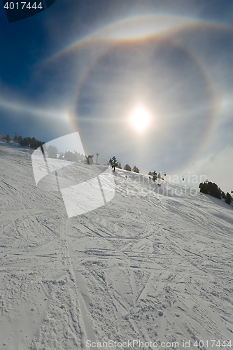 Image of Sun Halos in Winter