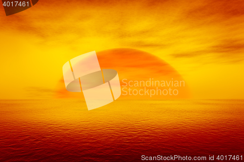 Image of a sunset over the sea