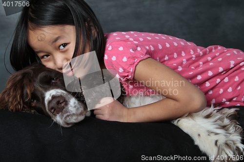 Image of Child and dog