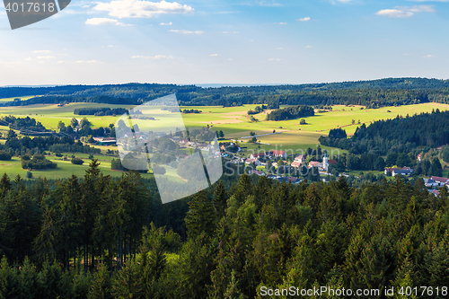 Image of czech landscape known as Czech Canada with village