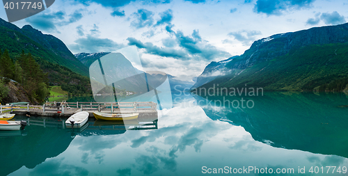 Image of Beautiful Nature Norway panorama.