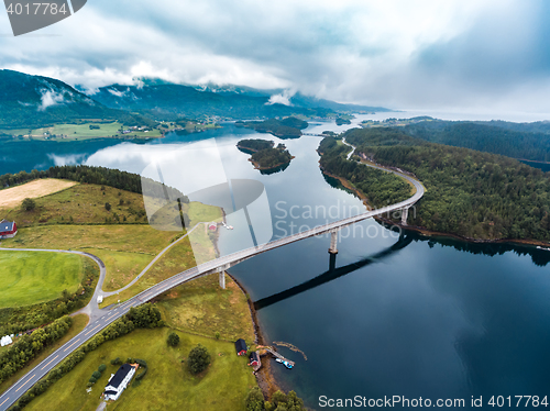 Image of Beautiful Nature Norway aerial photography.