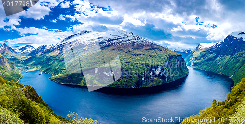 Image of Geiranger fjord, Norway.