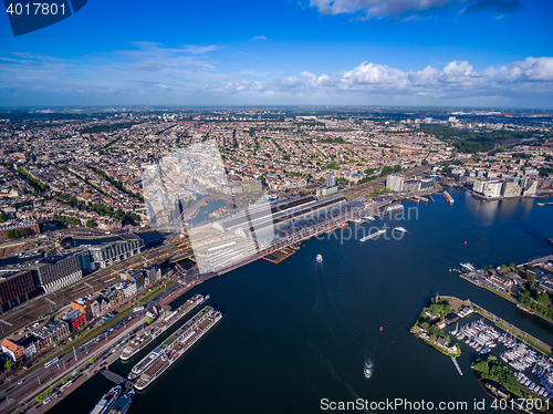 Image of City aerial view over Amsterdam