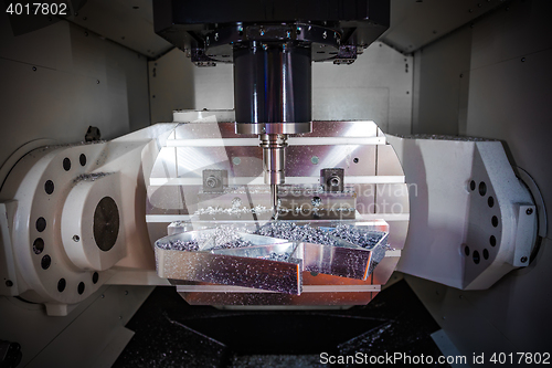 Image of Metalworking CNC milling machine.