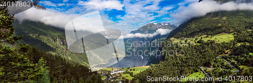 Image of Geiranger fjord, Norway.