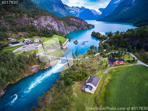 Image of Beautiful Nature Norway aerial photography.