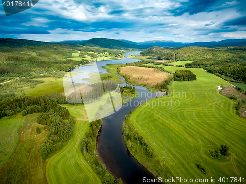 Image of Beautiful Nature Norway aerial photography.