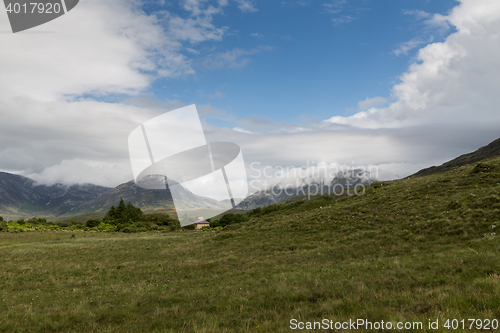 Image of county house on plain of connemara in ireland