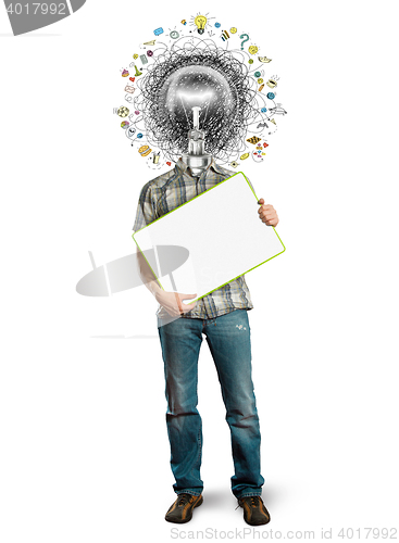 Image of lamp head man have got an idea