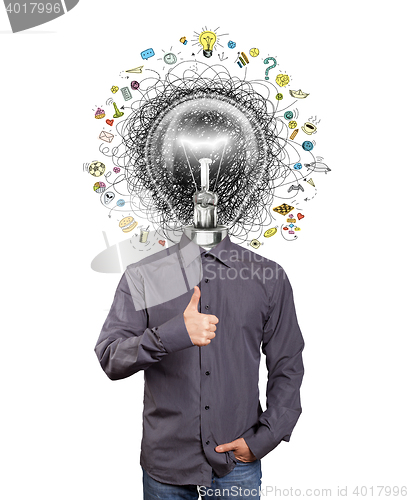 Image of lamp head man have got an idea