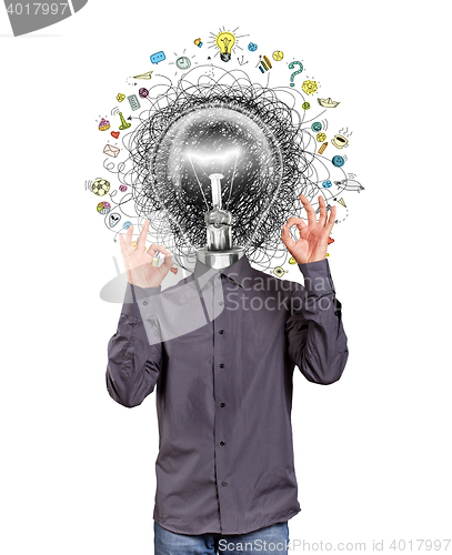 Image of lamp head man have got an idea