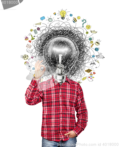 Image of lamp head man have got an idea