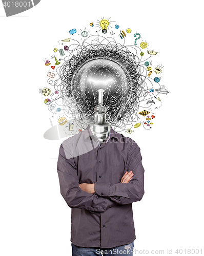 Image of lamp head man have got an idea