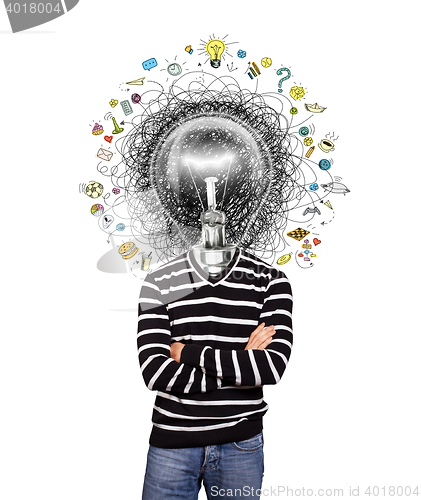 Image of lamp head man have got an idea